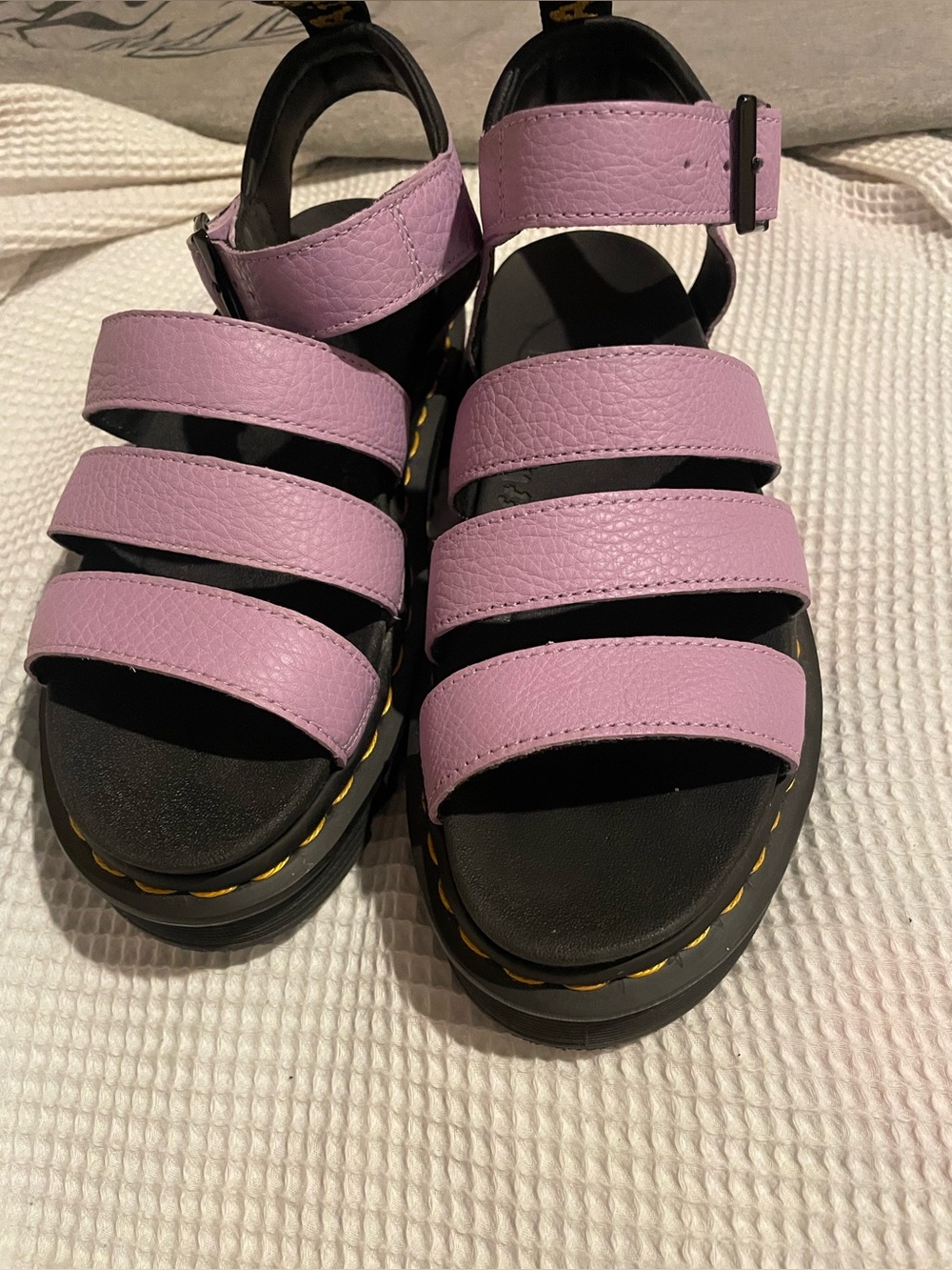 Dr marten Ladies Lavender Strappy Platform Sandals